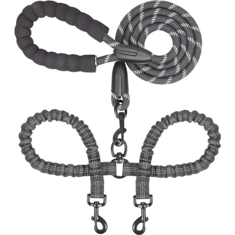 Laisse Rando-Duo Gris fonce