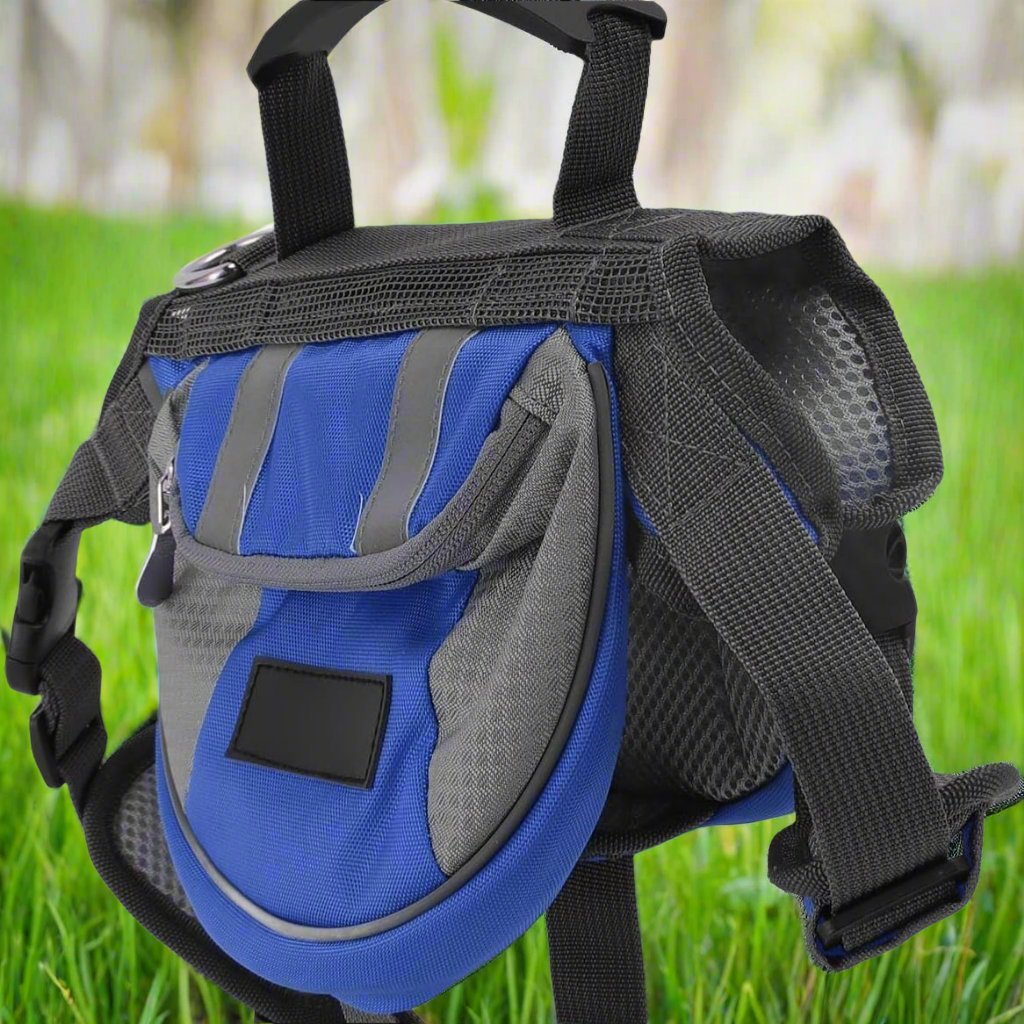 Sac dos chien rando bleu cote