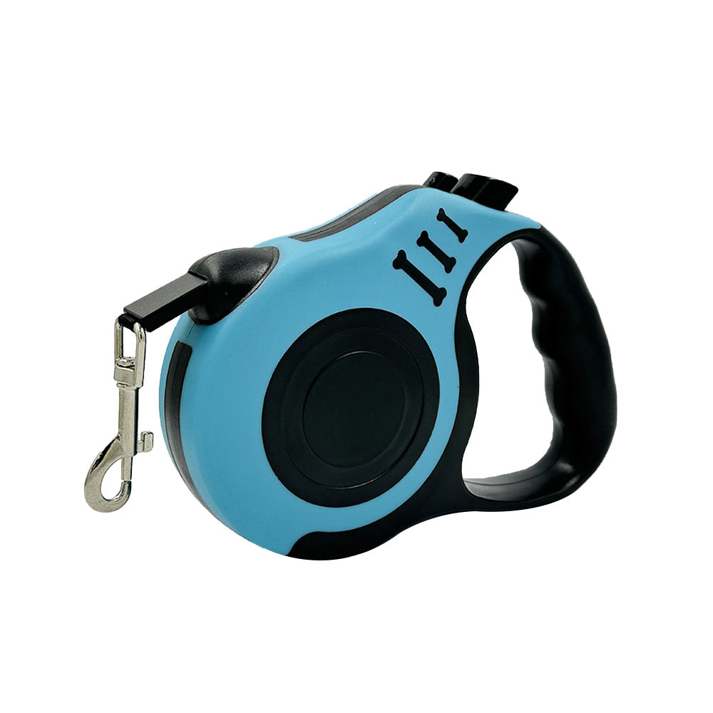 laisse retractable bleu