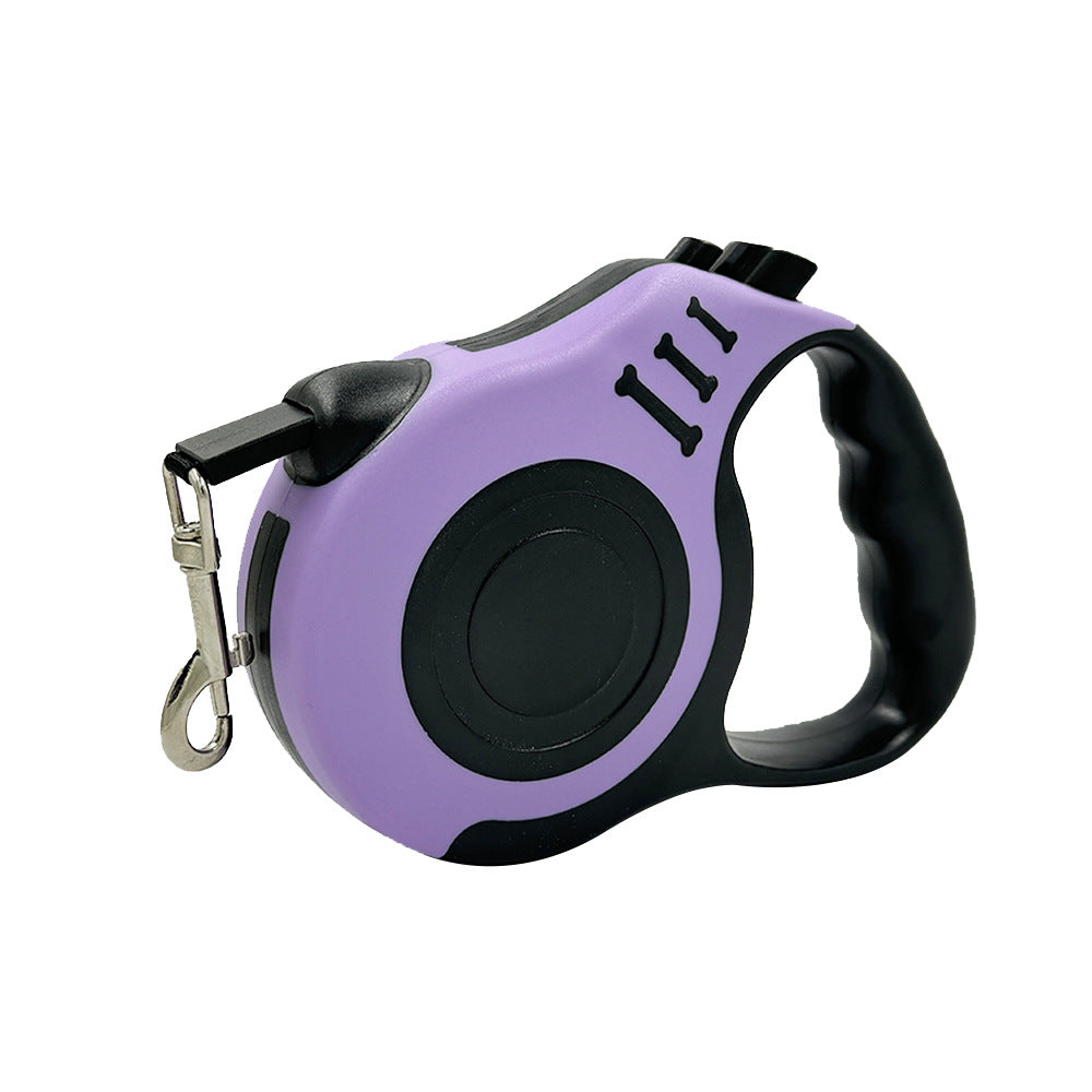 laisse retractable mauve noir