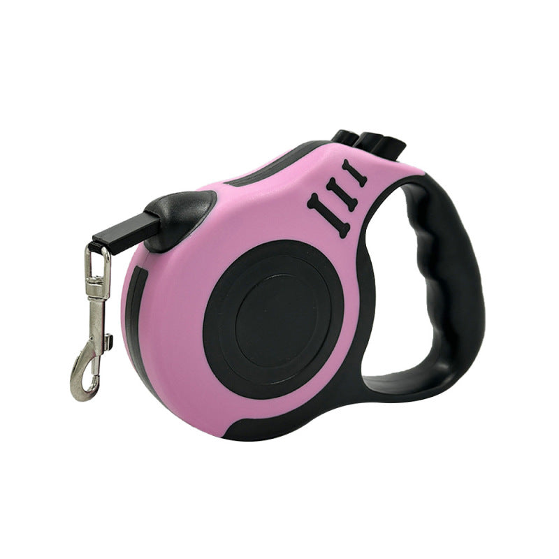 laisse retractable rose