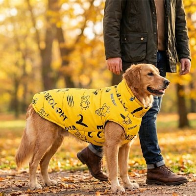 Manteau chien Extra-Grand Chic Golden jaune promenade