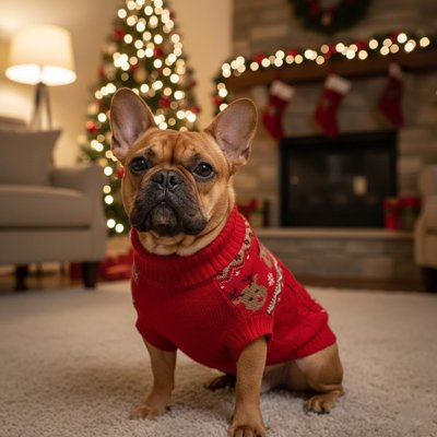 Pull pour Chien chalet rouge