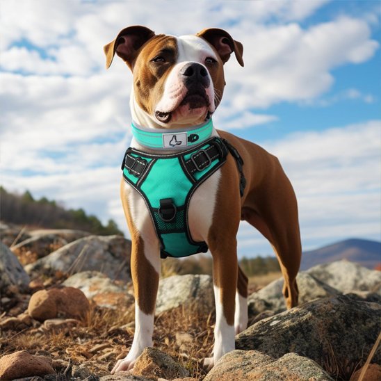 collier turquoise chien boxer
