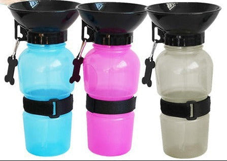 Gourde pour chien pratique portable  couleur gris