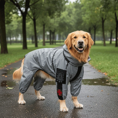 impermeable pour chien gris
