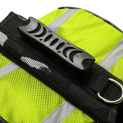 Sac dos chien jaune poignee