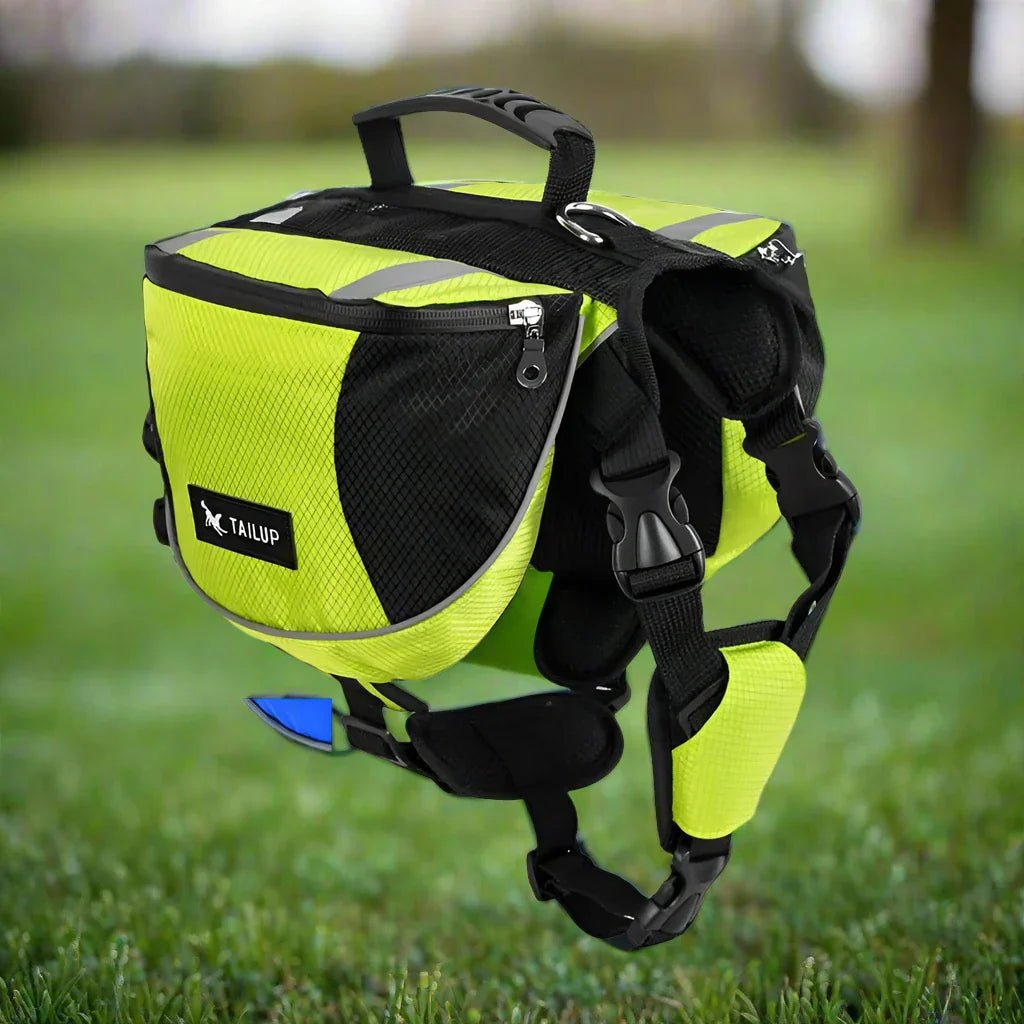 Sac a dos pour le chien rando jaune