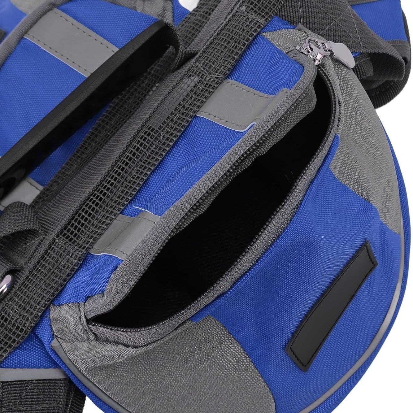 Sac dos chien rando bleu-detail poche