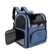 Voyageur Zen sac transport chien bleu