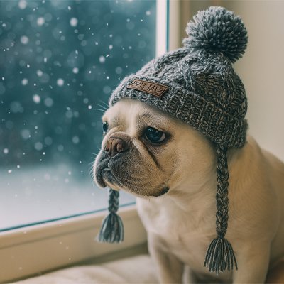 Bonnet pour chien​ gris medium