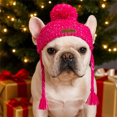 Bonnet pour chien​ rose medium