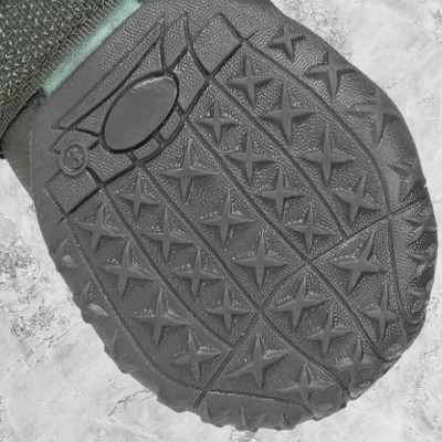 bottes chien en cuir vue de la semelle antiderapante