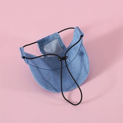 Casquette chien​ bleu denim dos