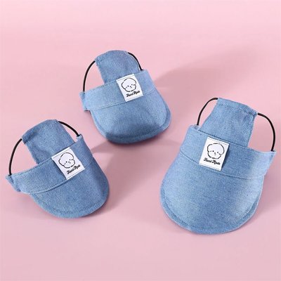 Casquette chien​ bleu denim 