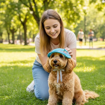 Casquette chien​ ChapoChic bleu