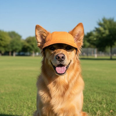 Casquette chien​ ChapoChic orange