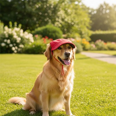 Casquette chien​ ChapoChic rouge