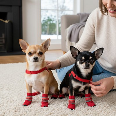 Chaussure pour Chien chiwawas rouge