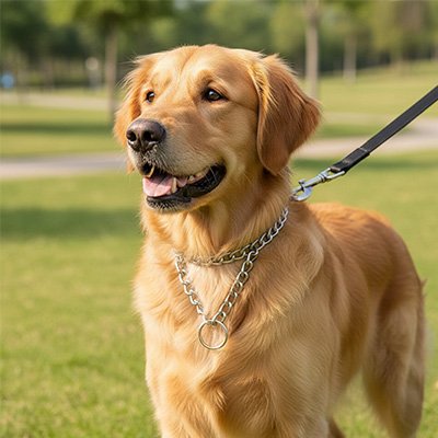 Collier anti fugue pour chien golden