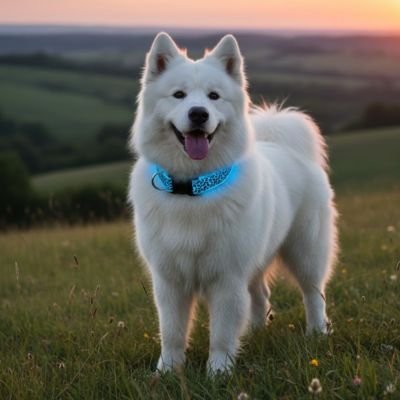 Collier lumineux pour Chien bleu malamute
