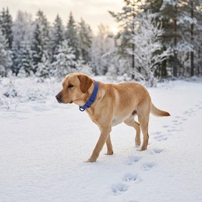 Collier pour Chien bleu Aventure hiver