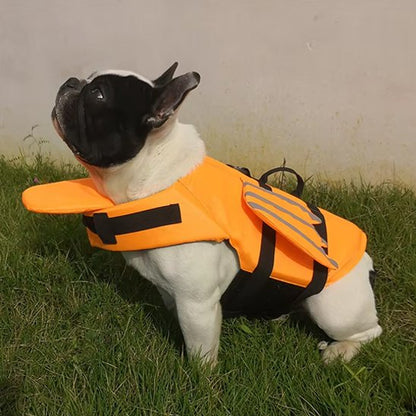 Gilet de sauvetage chien poisson volant repos