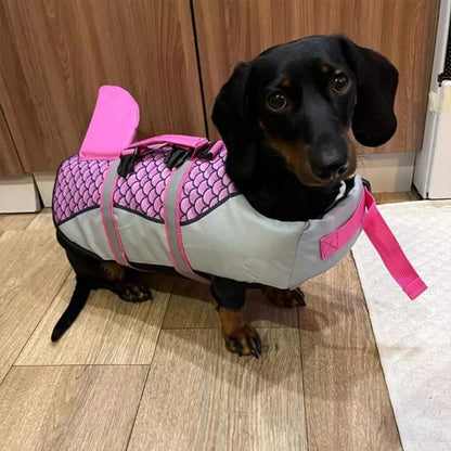 Gilet de sauvetage chien requin chien caniche produit rose