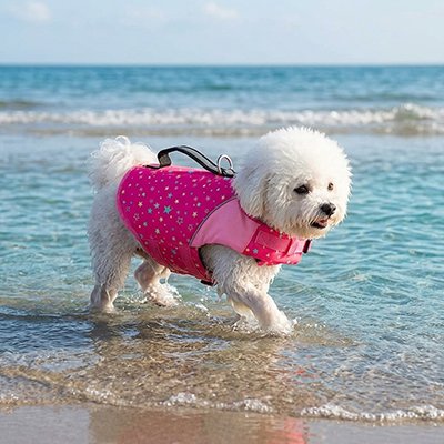 Gilet de sauvetage Chien rose plage