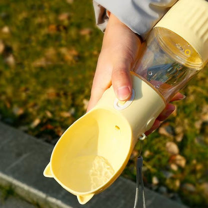 Gourde pour chien jaune details