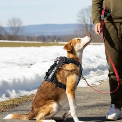 Harnais chien couleur noir chien race inconnue