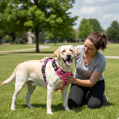 Harnais chien Sentier pro rose