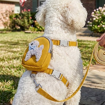Harnais pour chien mini sac jaune