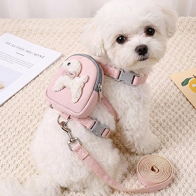 Harnais pour chien mini sac rose