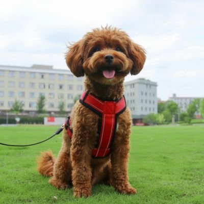 Harnais pour petit Chien Harnais-T cockapoo brun rouge