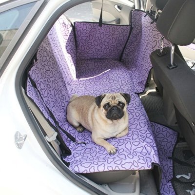 Housse voiture chien calor violet