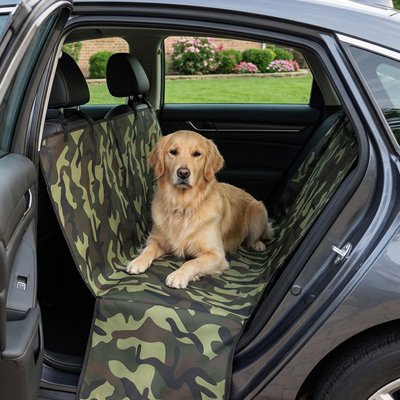 Housse voiture chien vert confort