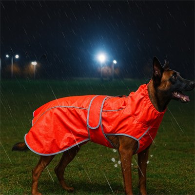 Impermeable pour chien​ jour de pluie nuit couleur rouge