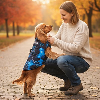 Imperméable pour chien​ pluie funky epagneul