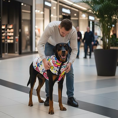 Imperméable pour chien​pluie funky gros chien