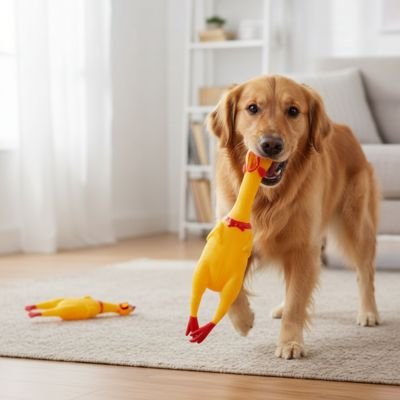 Jouet Chien poulet maison