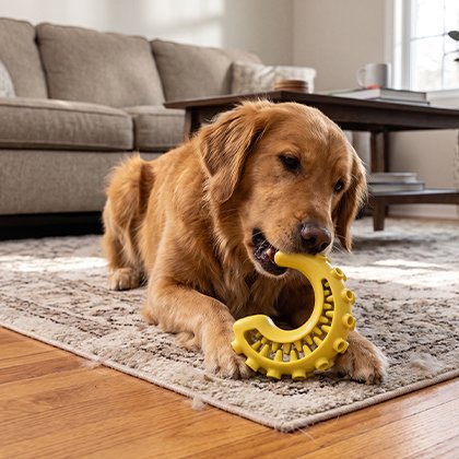 Jouet indestructible pour Chien Croc jaune croc crocs