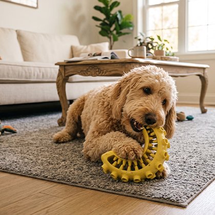 Jouet indestructible pour Chien Croc jaune