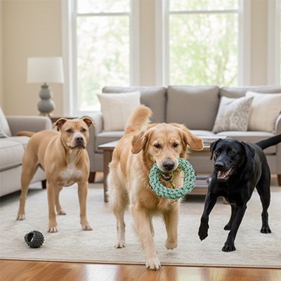 Jouet indestructible pour Chien Flex Anneau avec les copains
