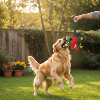 Jouet pour chien​ Boule de Noel exterieur