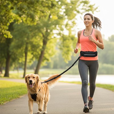 Laisse canicross pour jogging au parc