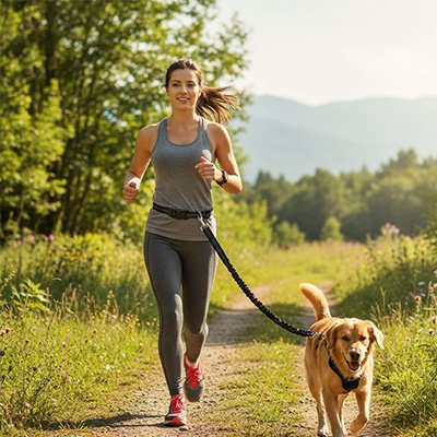 Laisse canicross pour jogging en campagne