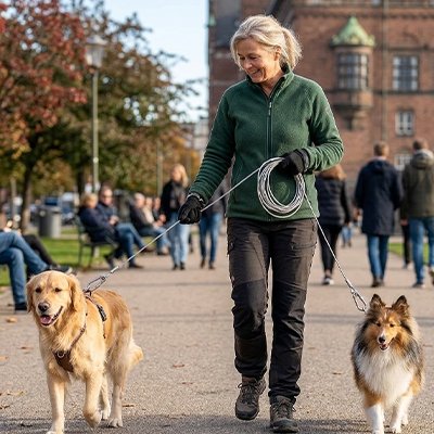 Laisse Chien cable urbain 2 chiens