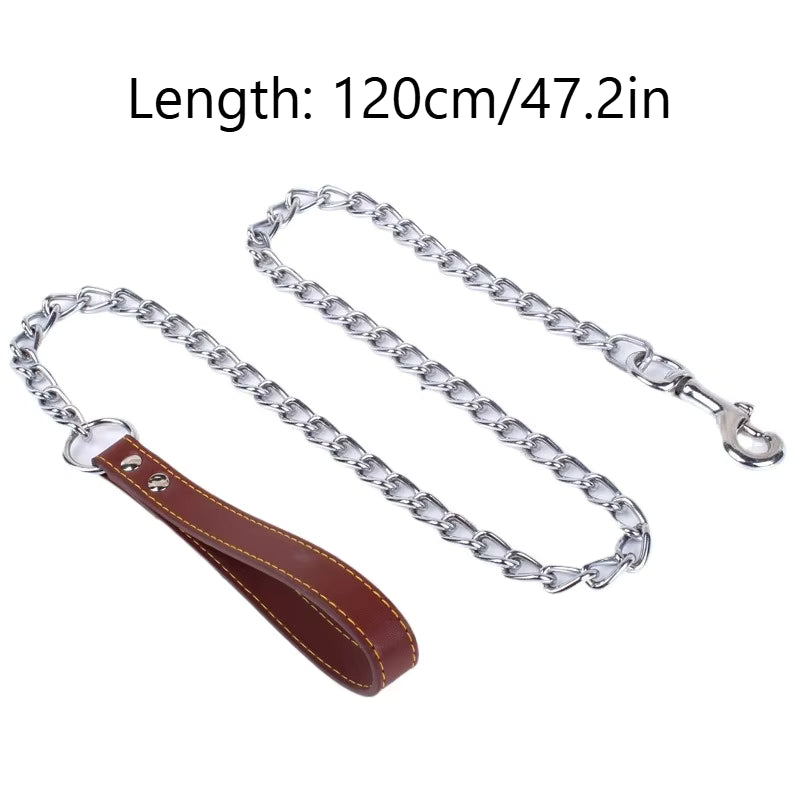 laisse pour chien chaine brun