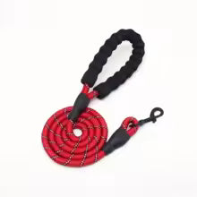 Laisse pour chien ronde chic rouge